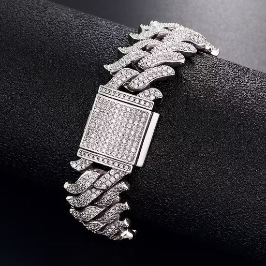 20mm Cuban Tennis Chain Bracelets for Men