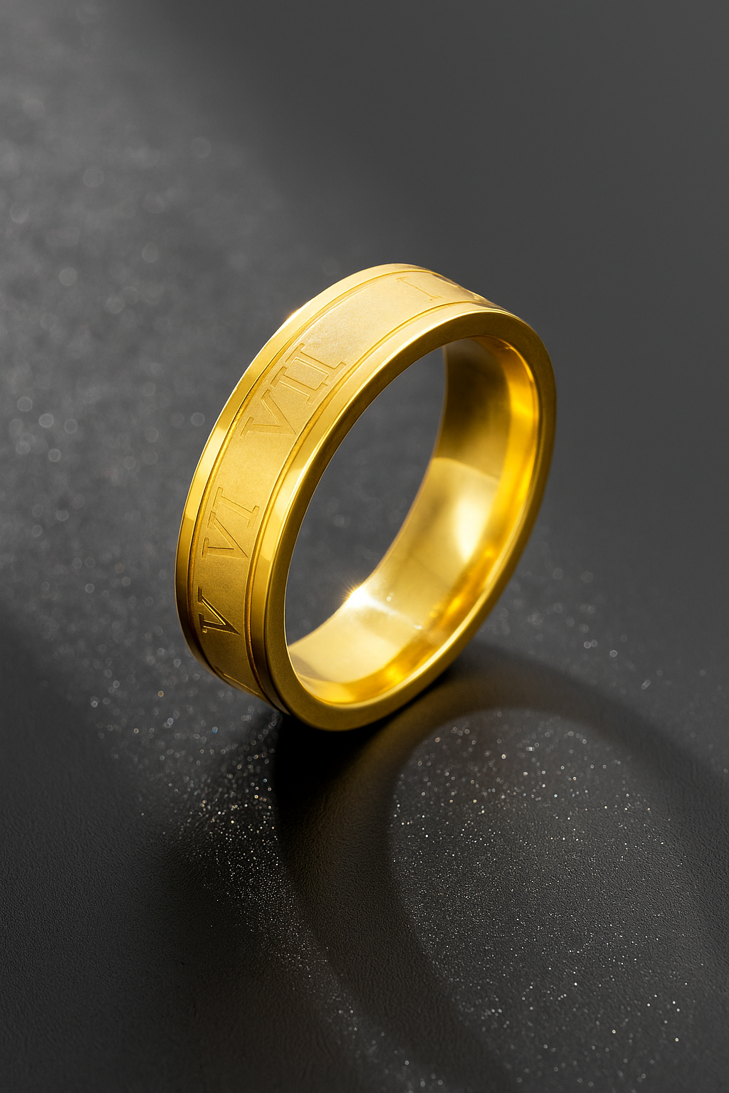 Roman Number Rings Stainless Steel for Men's