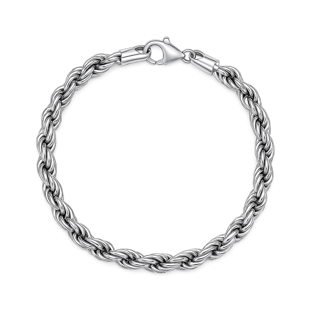 Rope Chain Stainless Steel Bracelet for Mens