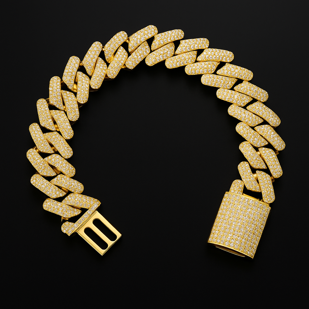 20mm Cuban Tennis Chain Bracelets for Men
