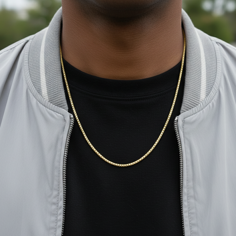 Apex Warrior Gold Necklace Chain for Men's