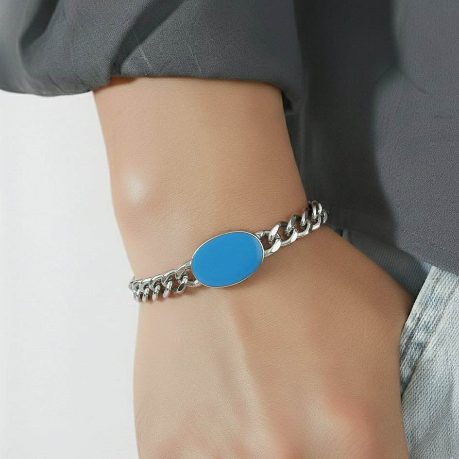 Azure Core Link Bracelet for Men's