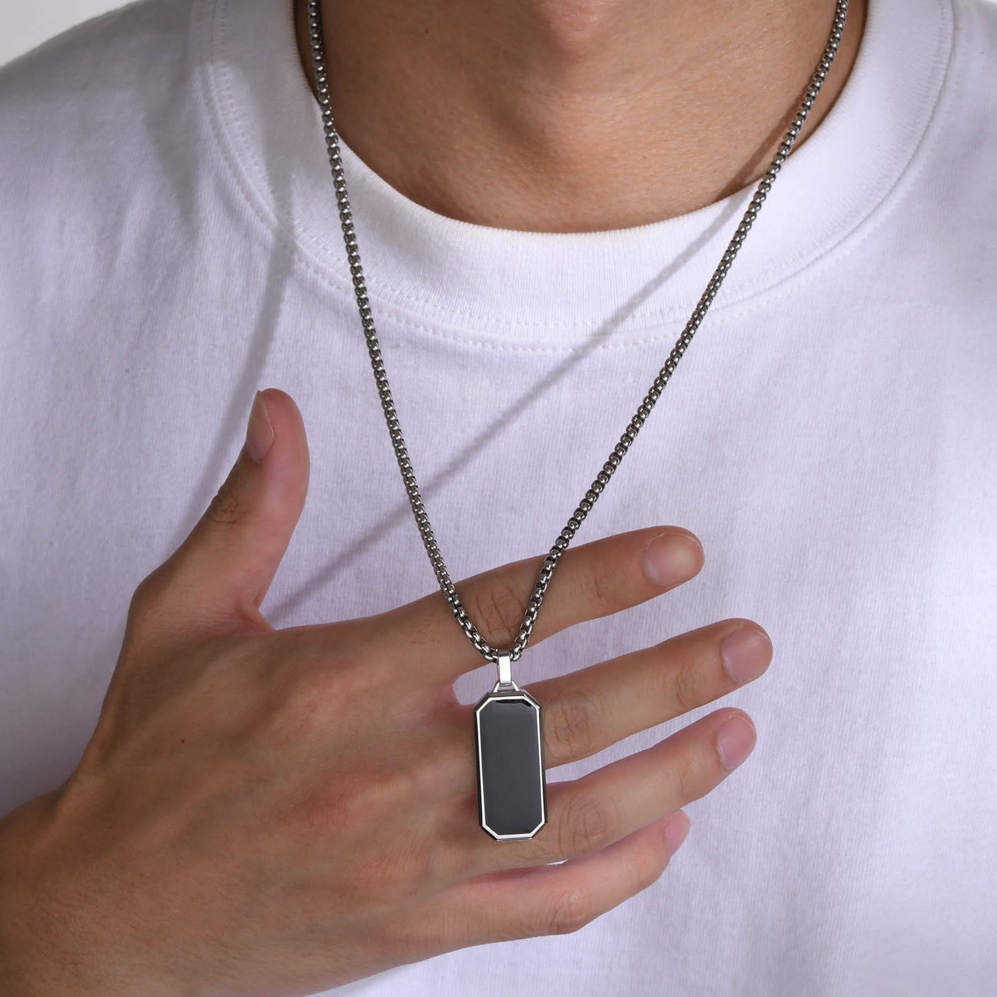 3D Tech Shield Necklace Pendant For Men's