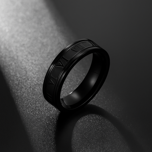 Roman Number Rings Stainless Steel for Men's