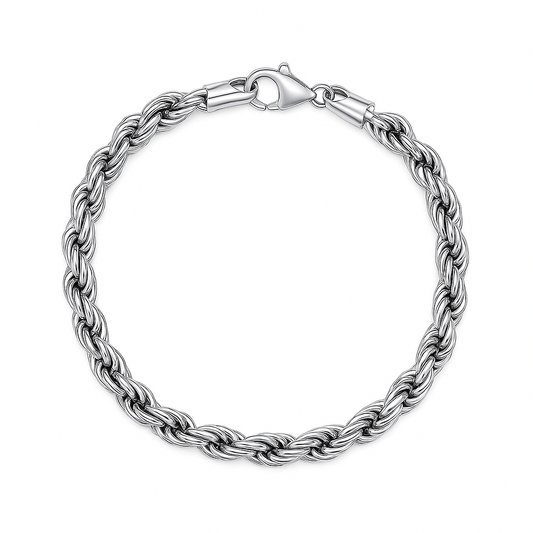 Rope Chain Stainless Steel Bracelet for Mens