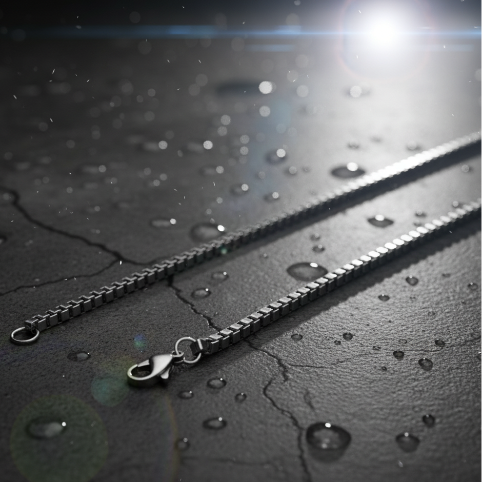 Titan Steel Box Necklace Chain for Men's