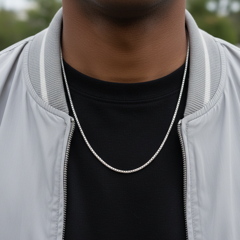 Apex Warrior Silver Necklace Chain for Men's