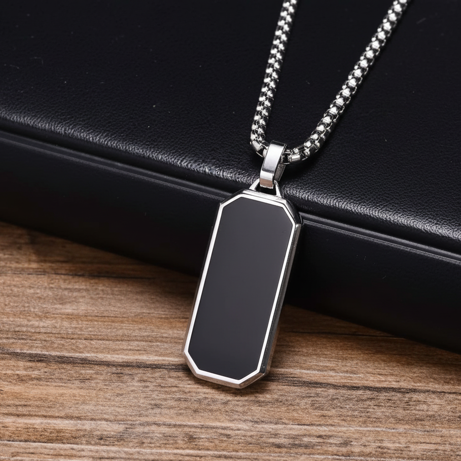 3D Tech Shield Necklace Pendant For Men's