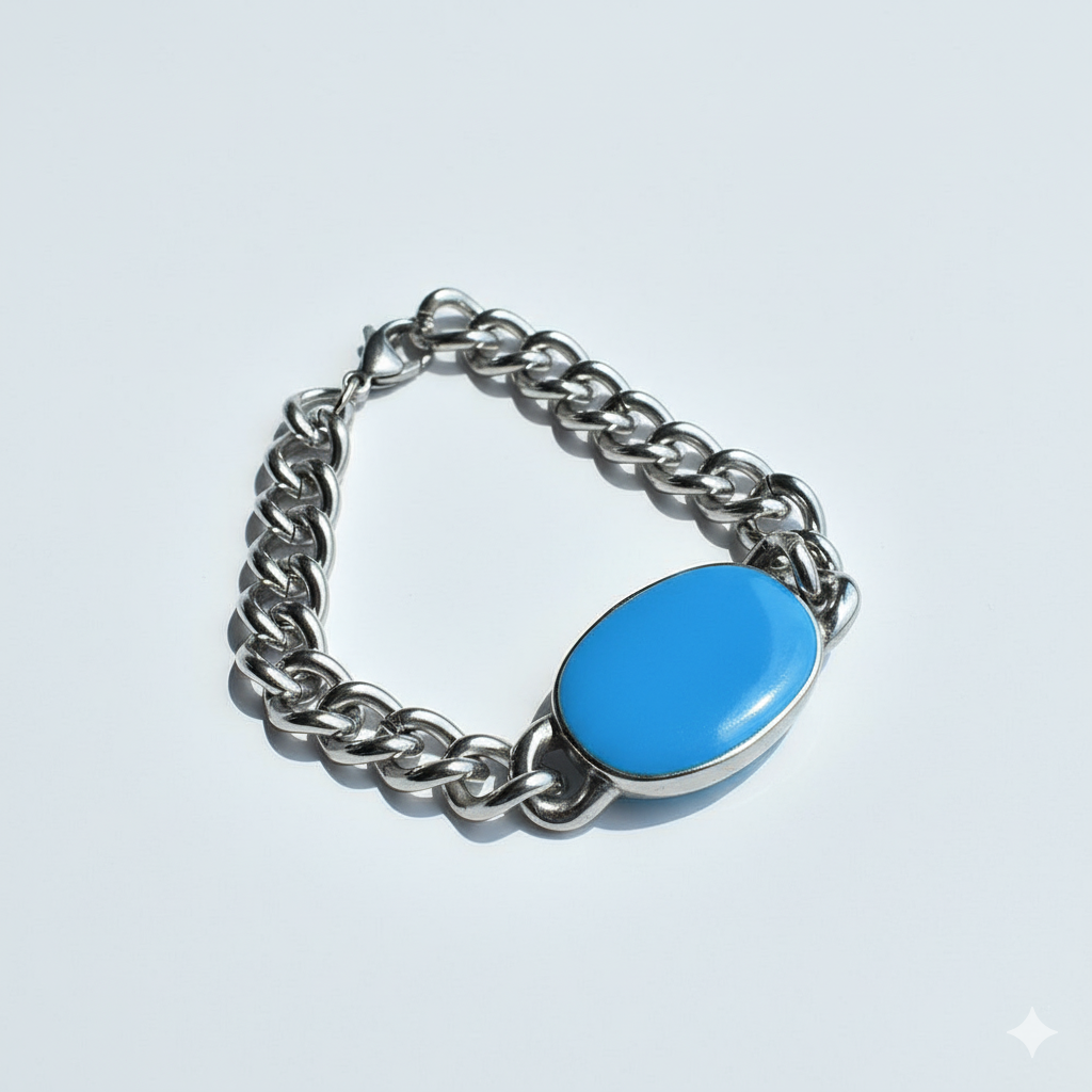 Azure Core Link Bracelet for Men's