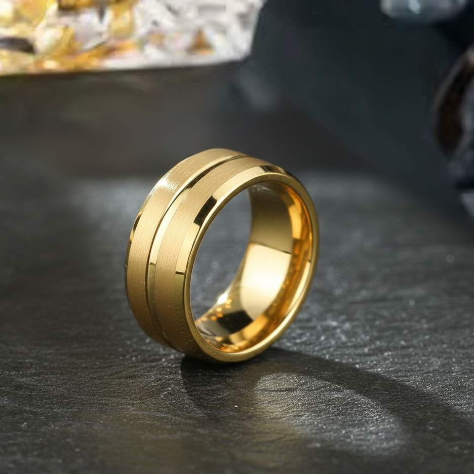 Imperial Dual-Tone Band Ring for Men's