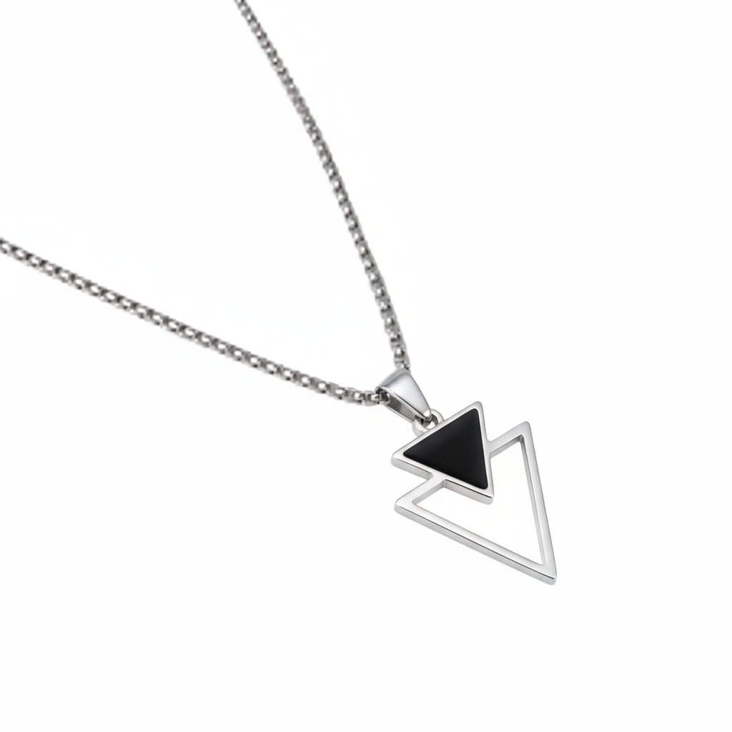 Classic Rectangle Dog Tag Necklace Pendant for Men's