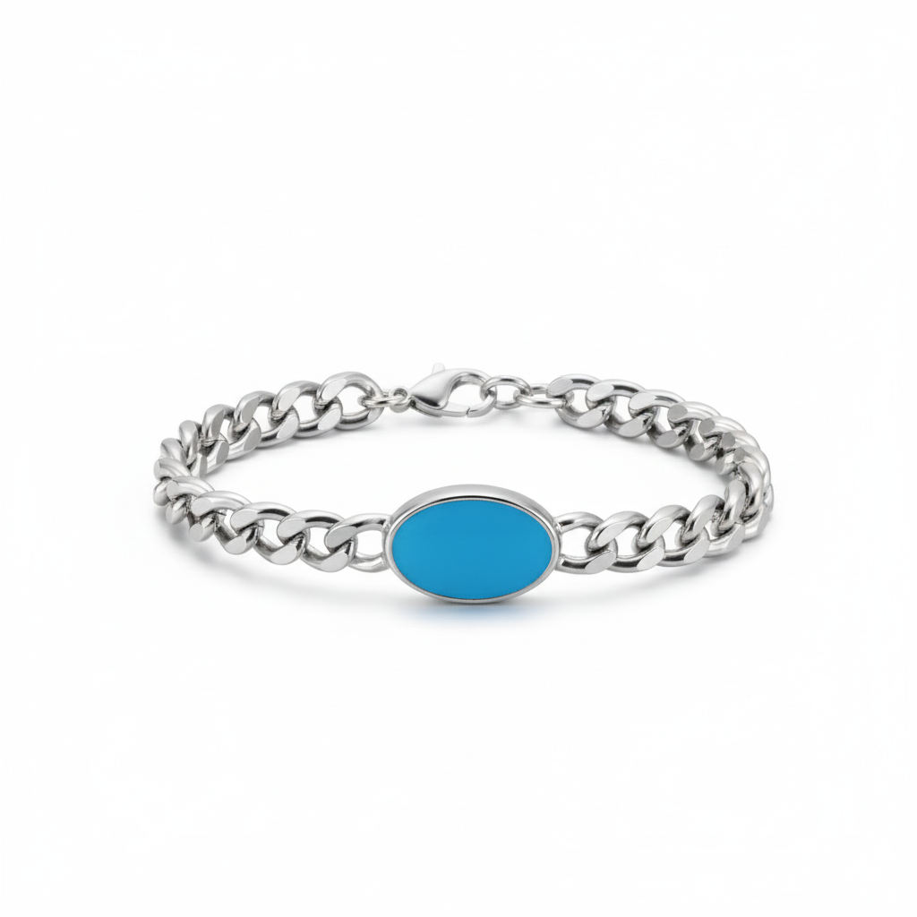 Azure Core Link Bracelet for Men's