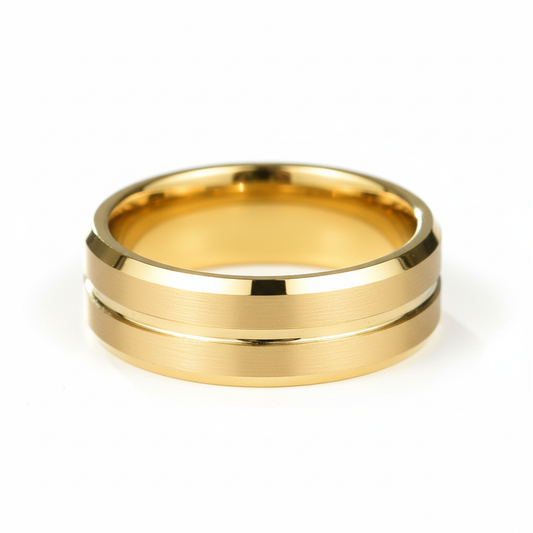 Imperial Dual-Tone Band Ring for Men's