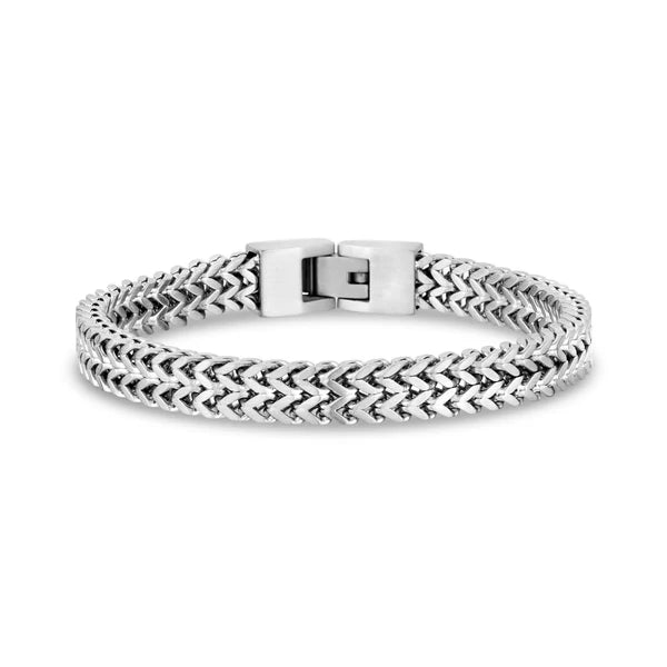 Titan Weave Steel Bracelet Silver for Men's