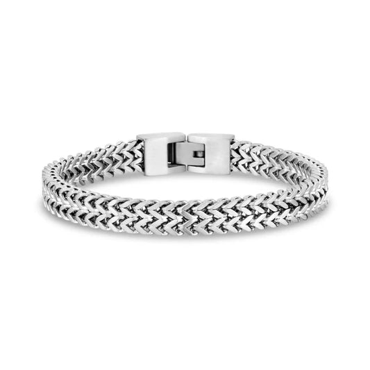 Titan Weave Steel Bracelet Silver for Men's