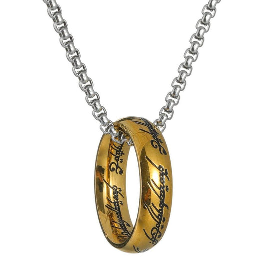 Golden Rune Pendant Chain for Men's