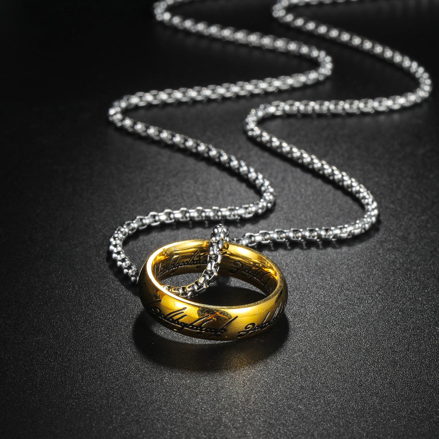 Golden Rune Pendant Chain for Men's